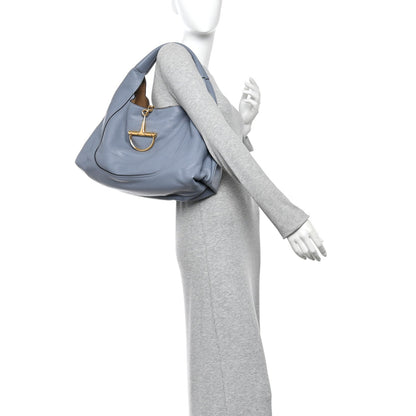 Maxi Calfskin Shoulder Bag - Blue