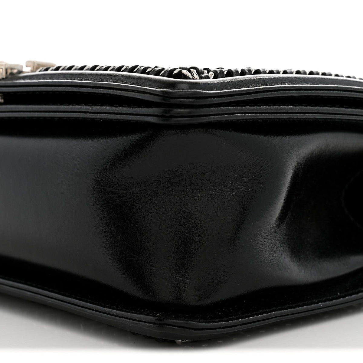 Medium Quilted Calfskin Flap Shoulder Bag - Black