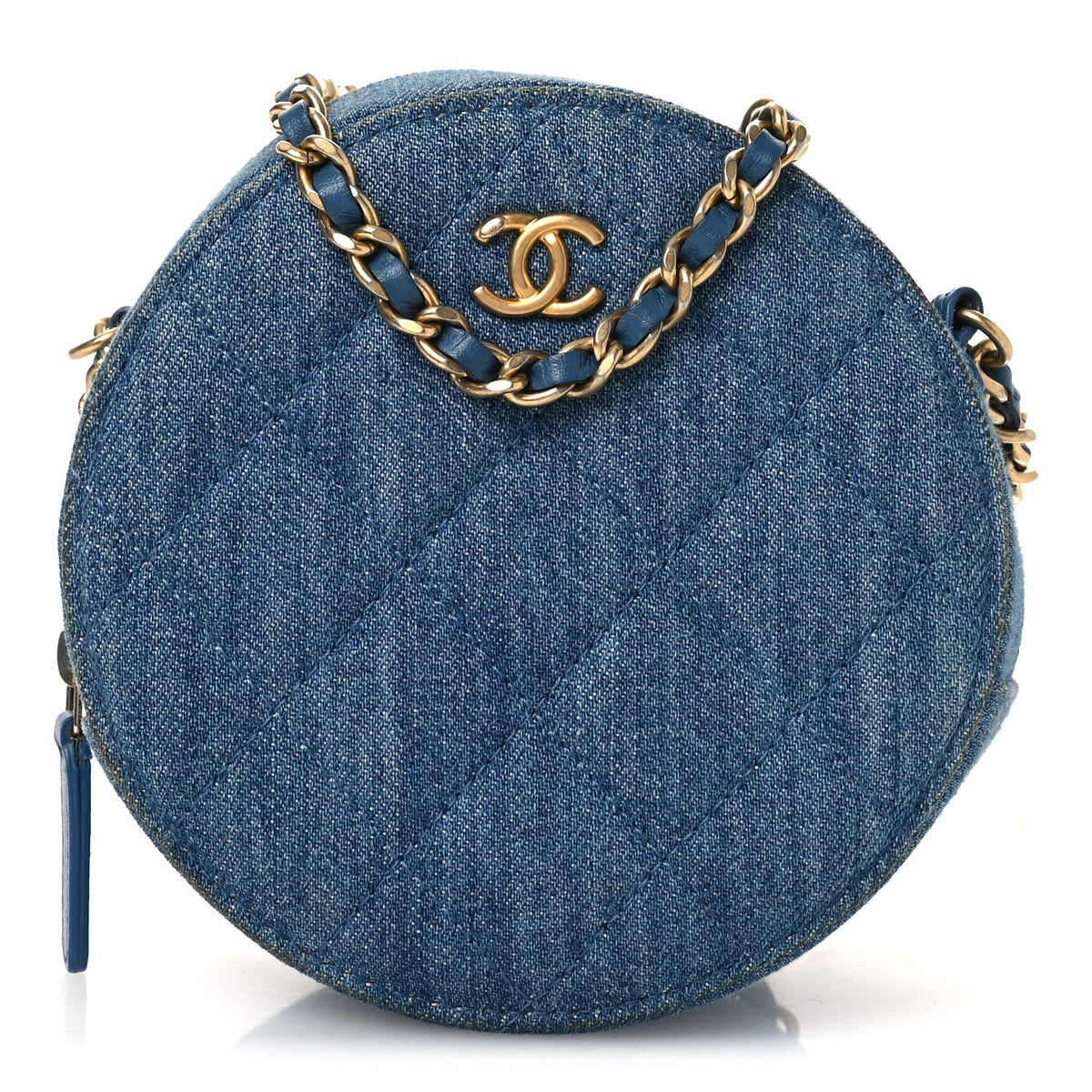 Quilted Clutch Bag - Blue