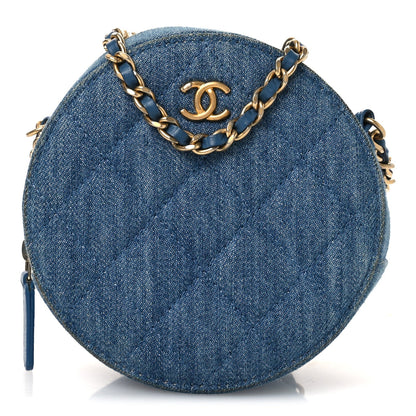 Quilted Clutch Bag - Blue