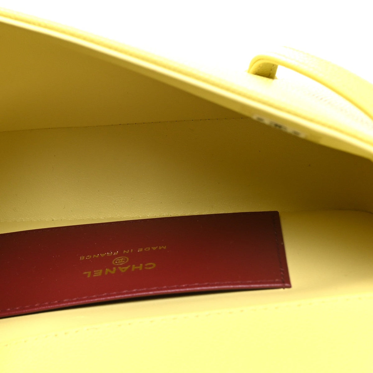 Mini Caviar Shoulder Bag - Yellow