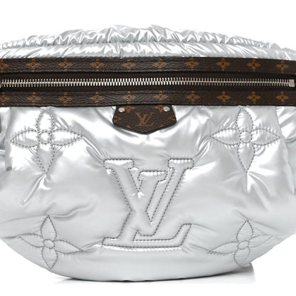 Econyl Monogram Pillow Bumbag Silver Handbag