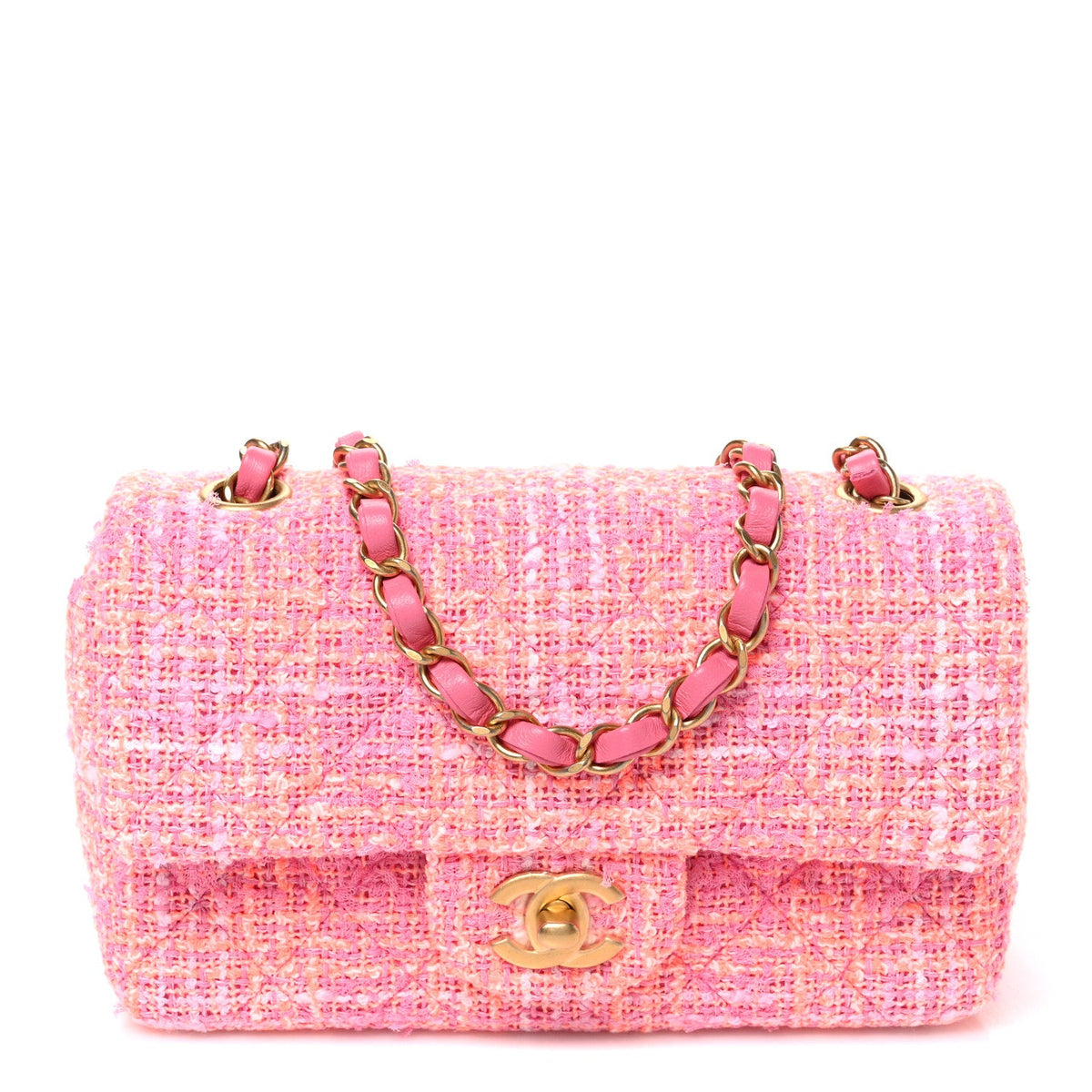 Mini Quilted Flap Shoulder Bag - Tan