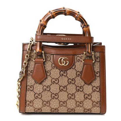 Mini Calfskin Canvas Tote Bag
