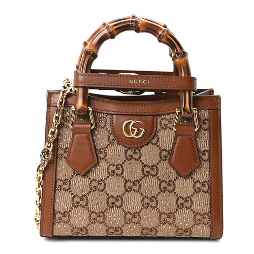 Mini Calfskin Canvas Tote Bag