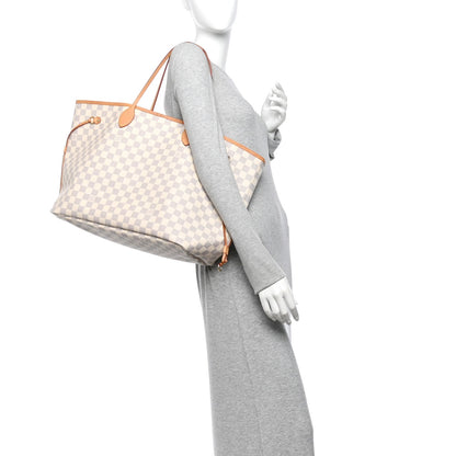 Damier Azur Neo Neverfull Gm Rose Baller Handbag