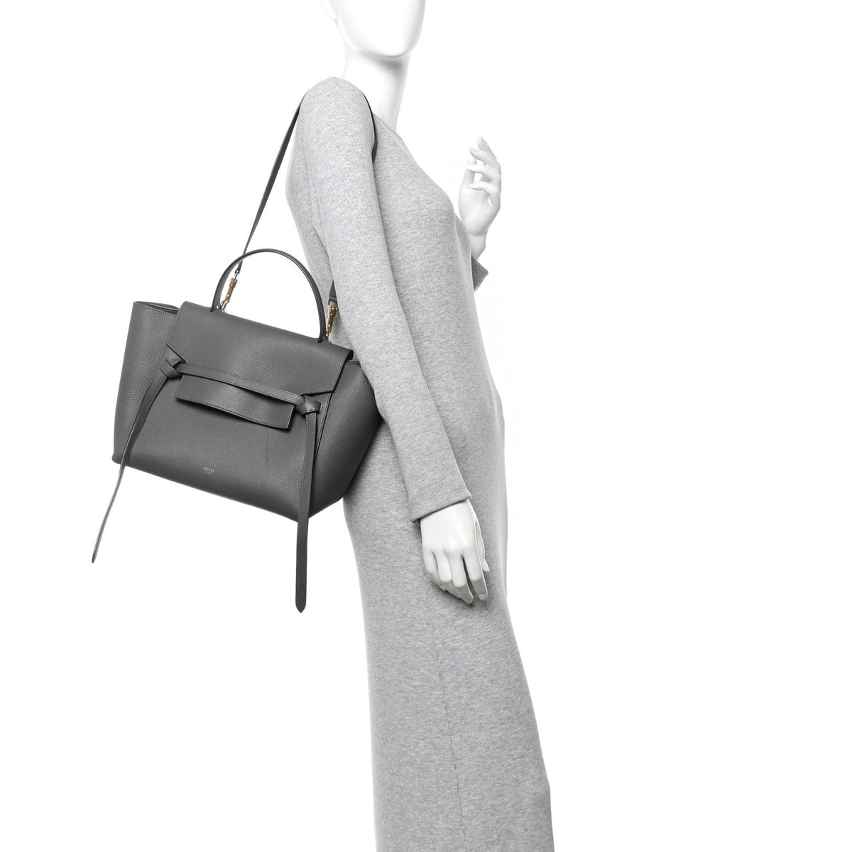 Mini Calfskin Belt Bag - Grey