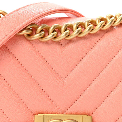 Small Quilted Caviar Flap Shoulder Bag