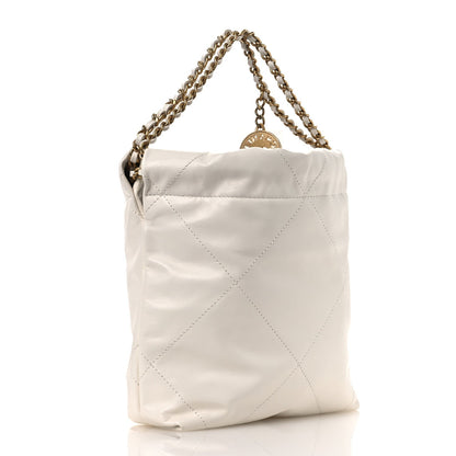 Mini Quilted Calfskin Handbag - White