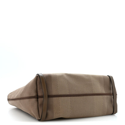 Medium Calfskin Canvas Tote Bag