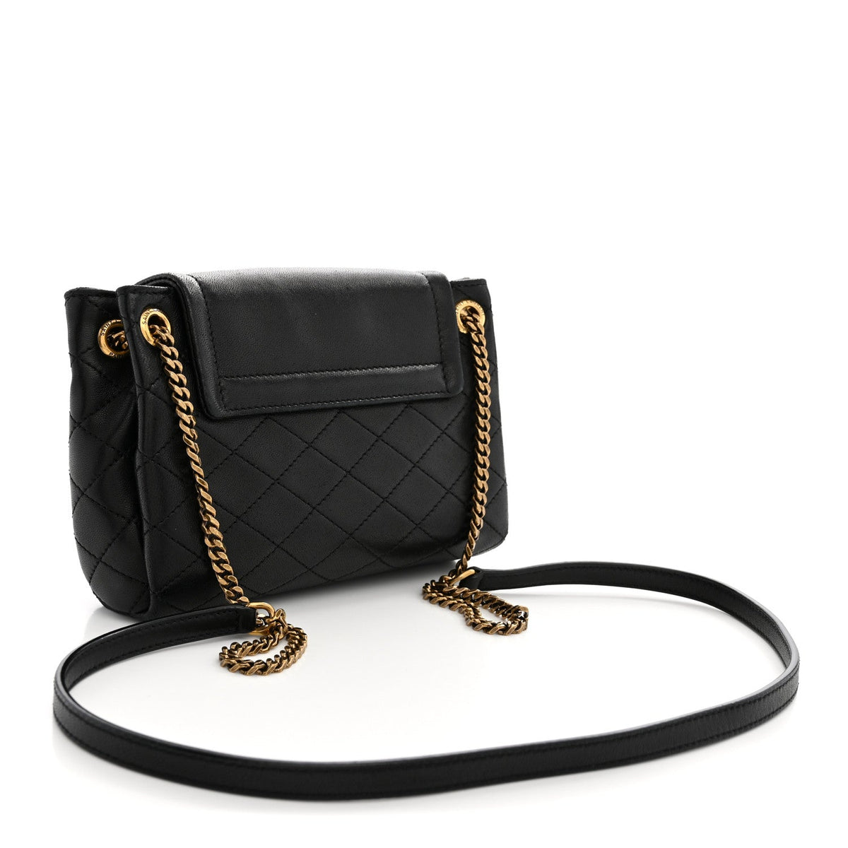 Mini Quilted Lambskin Handbag - Black