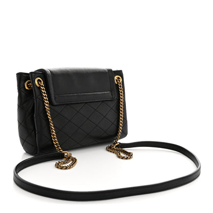 Mini Quilted Lambskin Handbag - Black