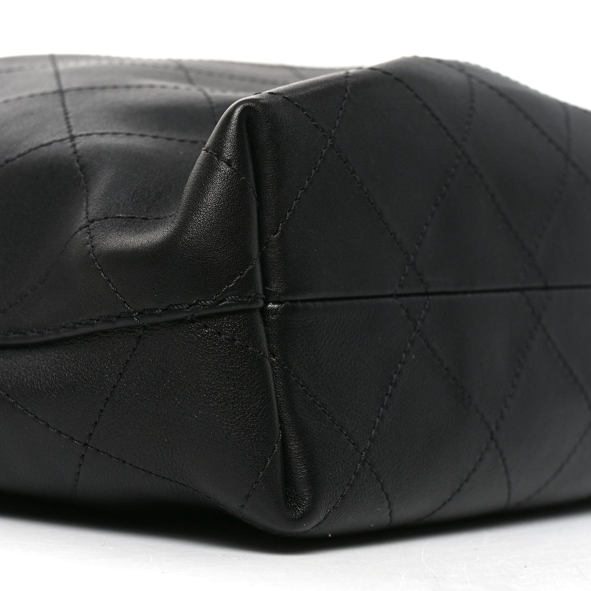 Small Quilted Calfskin Hobo Bag - Black