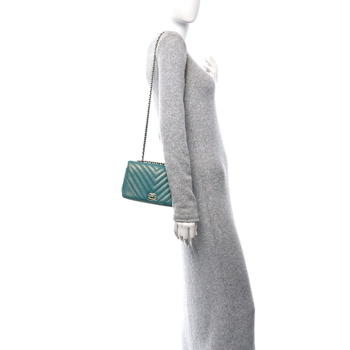 Small Quilted Caviar Flap Shoulder Bag