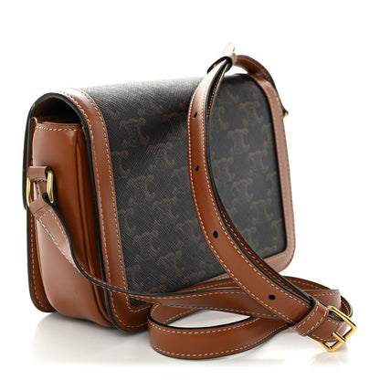 Calfskin Canvas Handbag - Tan