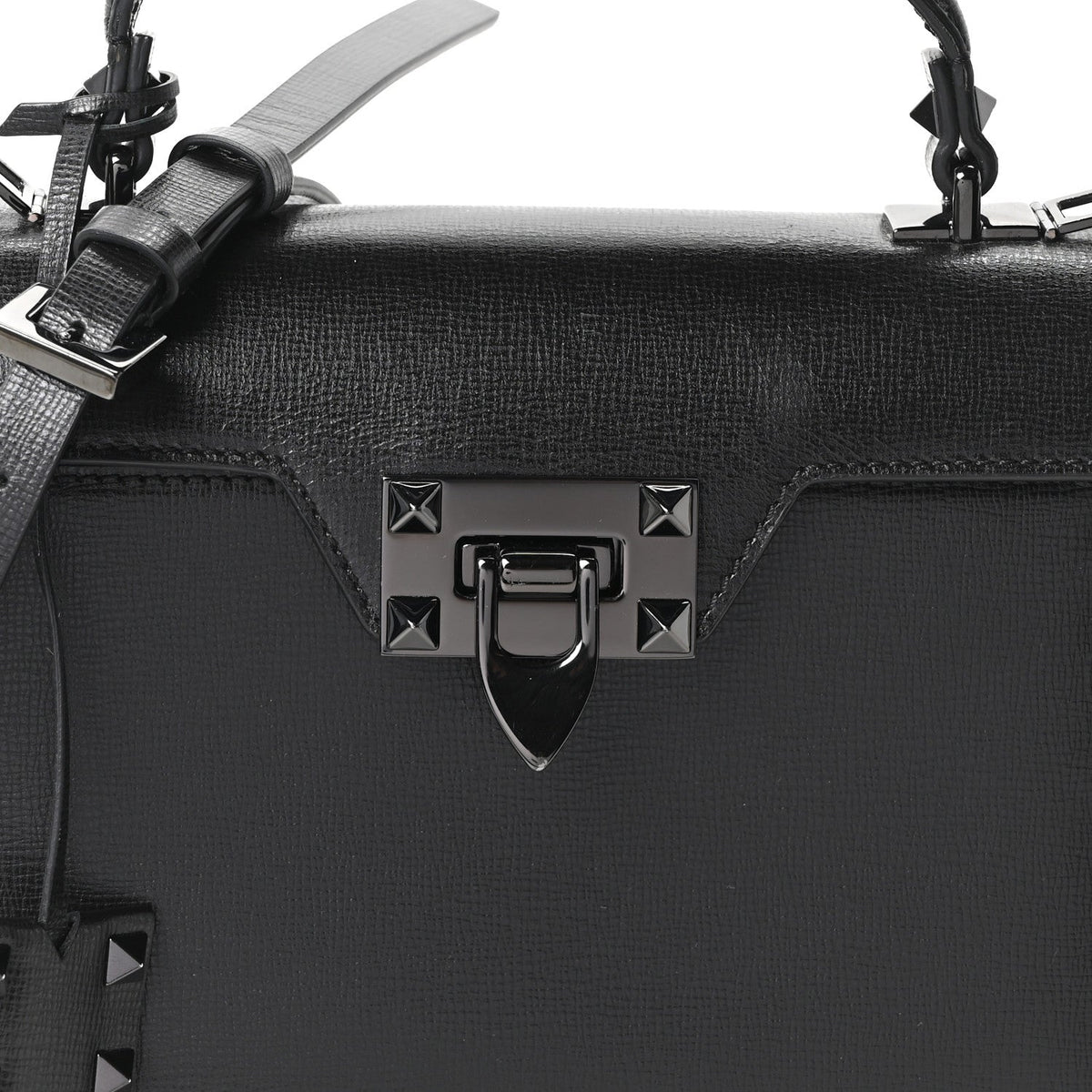 Small Calfskin Flap Shoulder Bag - Black
