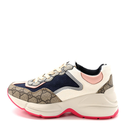 GG Supreme Monogram Mix Monogram Rhyton Sneakers London Blue Beige Pal