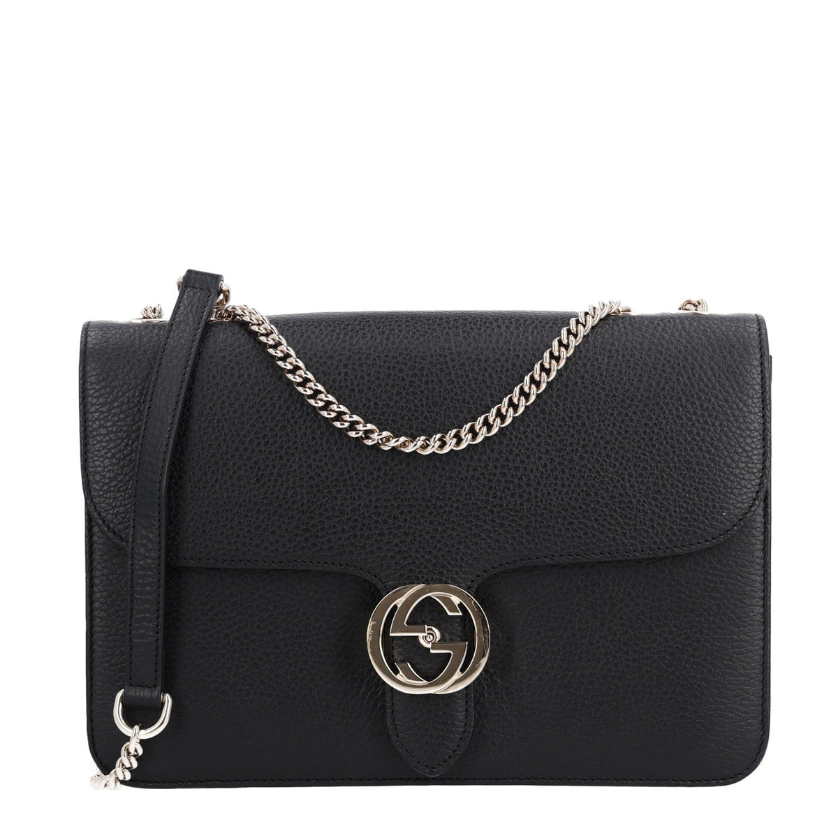 Calfskin Shoulder Bag - Black