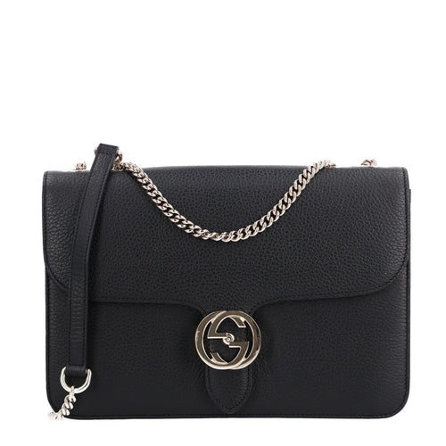 Calfskin Shoulder Bag - Black