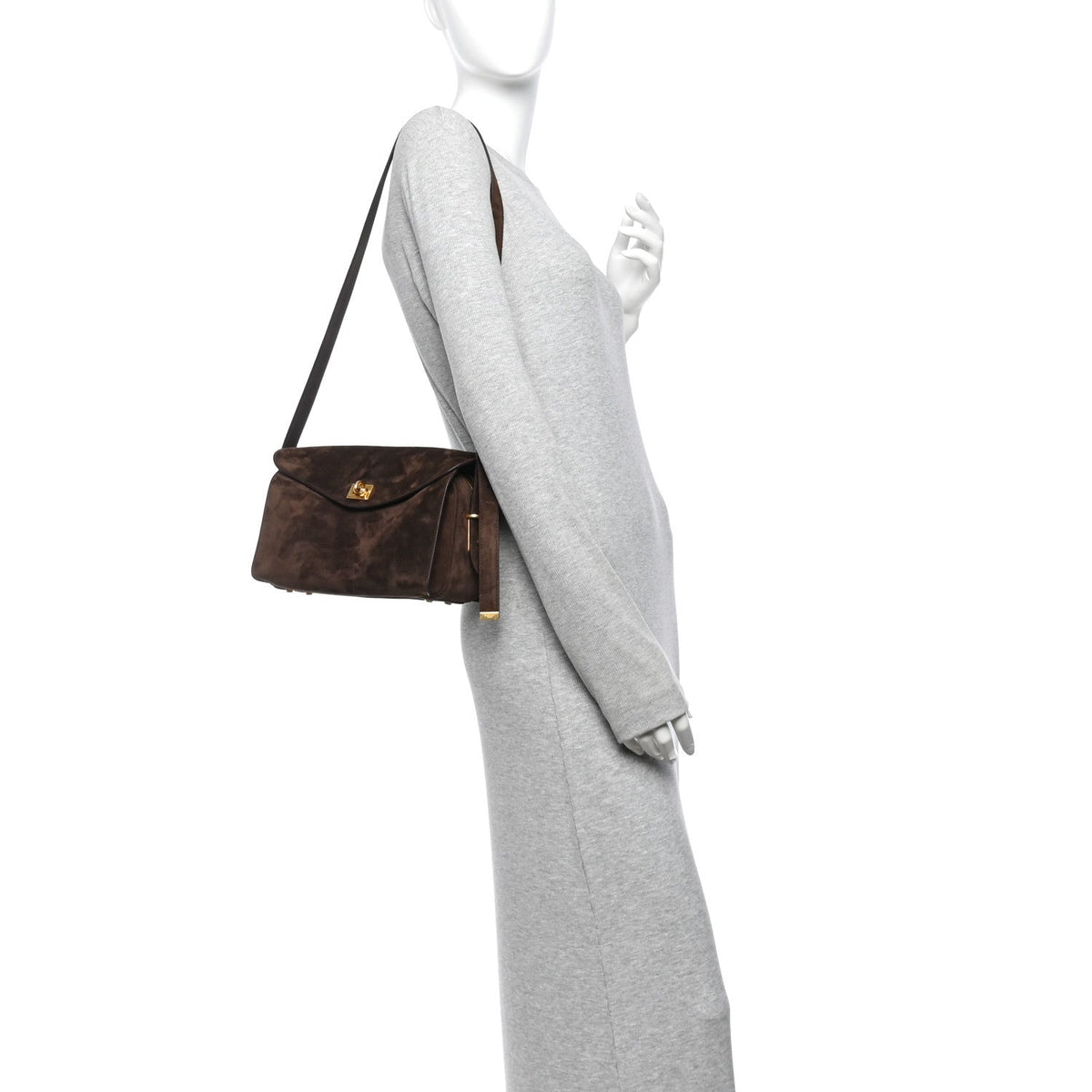 Medium Suede Shoulder Bag