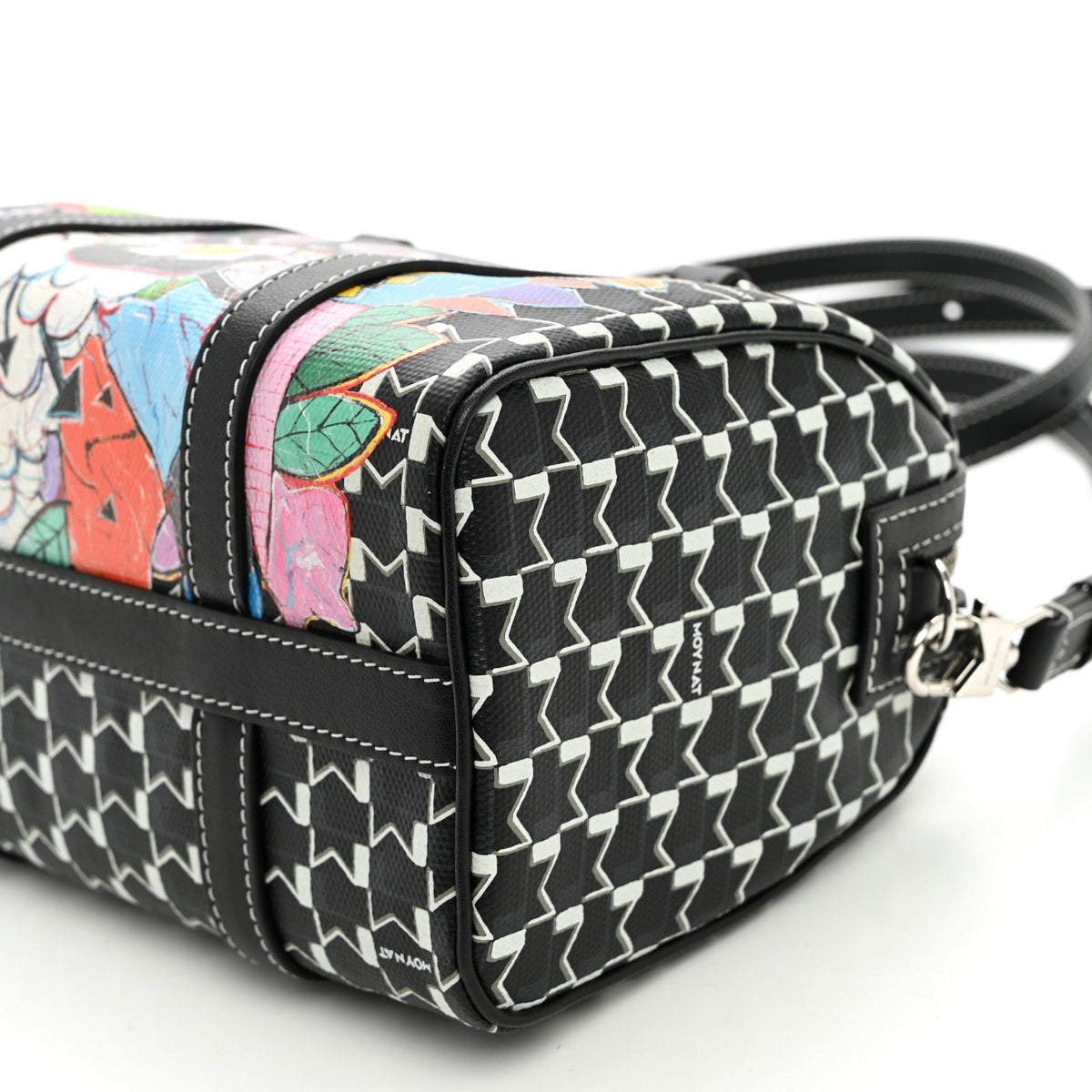 Calfskin Canvas Handbag - Black