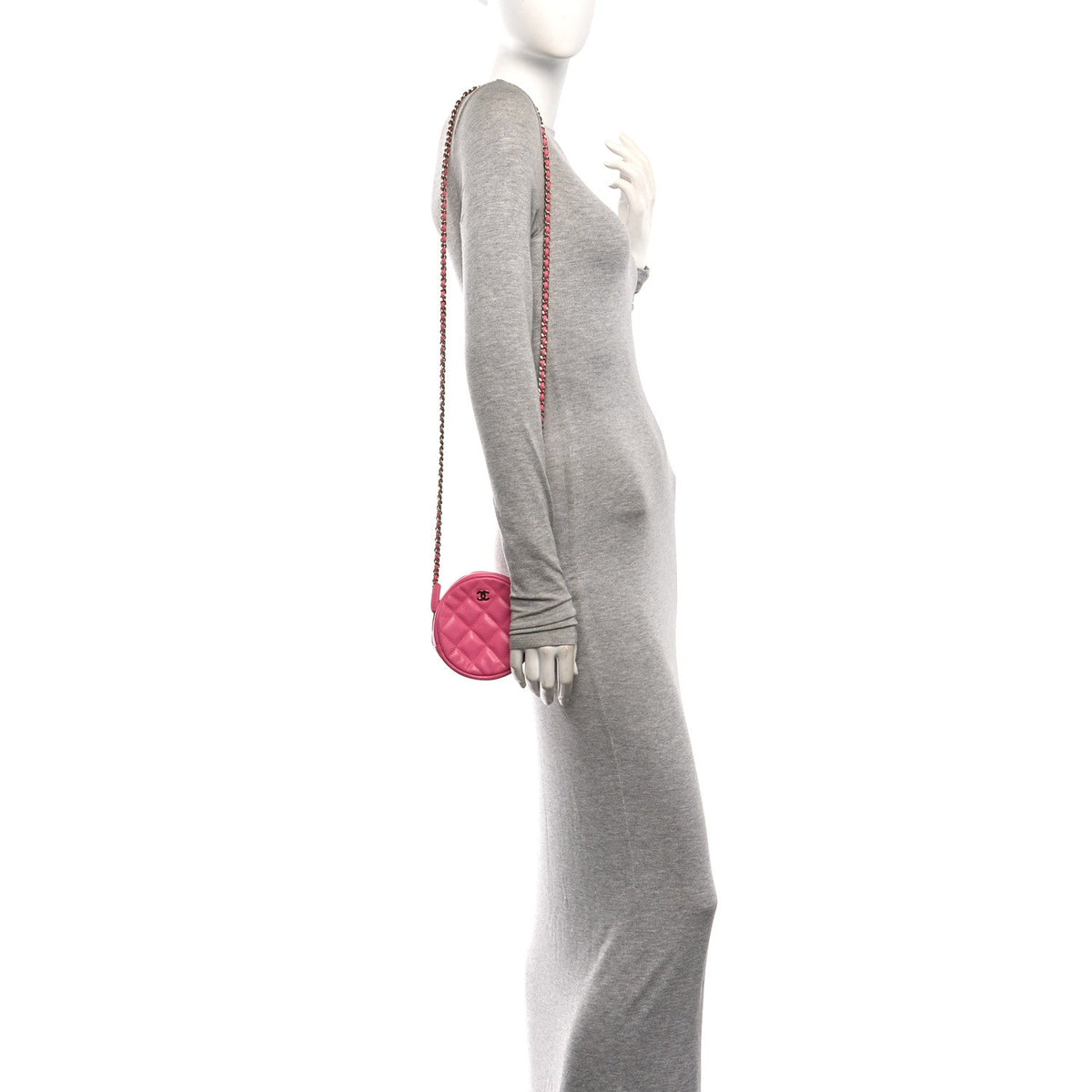 Quilted Caviar Clutch Bag - Pink