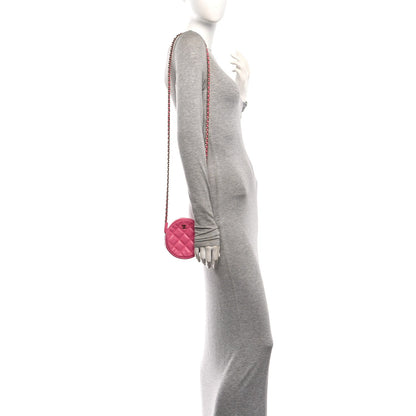 Quilted Caviar Clutch Bag - Pink