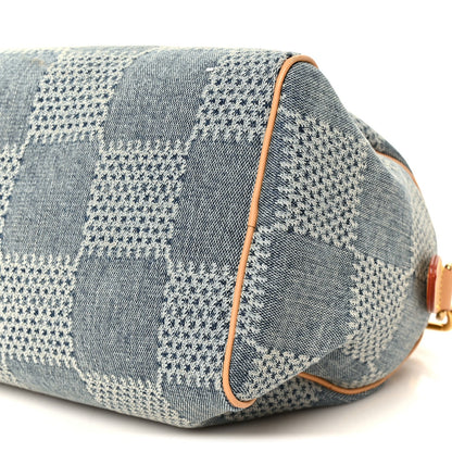 Damier Denim 3D Speedy Bandouliere 25 Bl Handbag