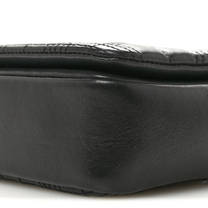 Small Quilted Lambskin Handbag - Black