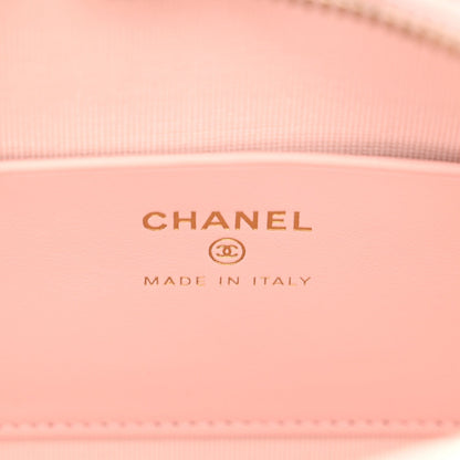 Quilted Caviar Clutch Bag - Pink