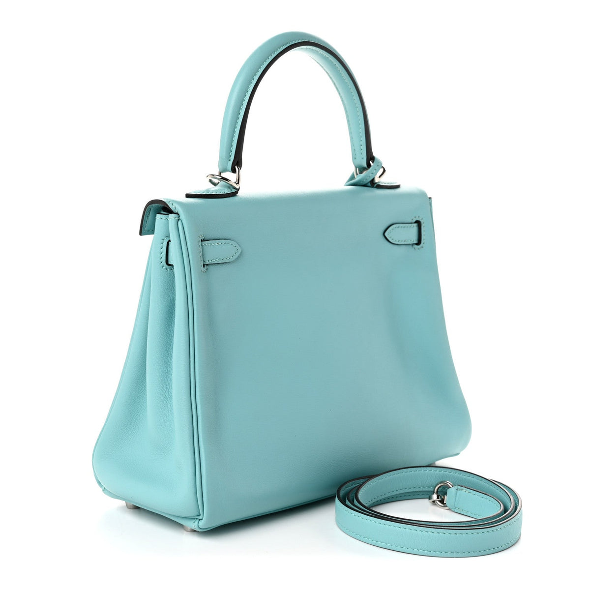 Swift Kelly Retourne 25 Bleu Atoll Handbag