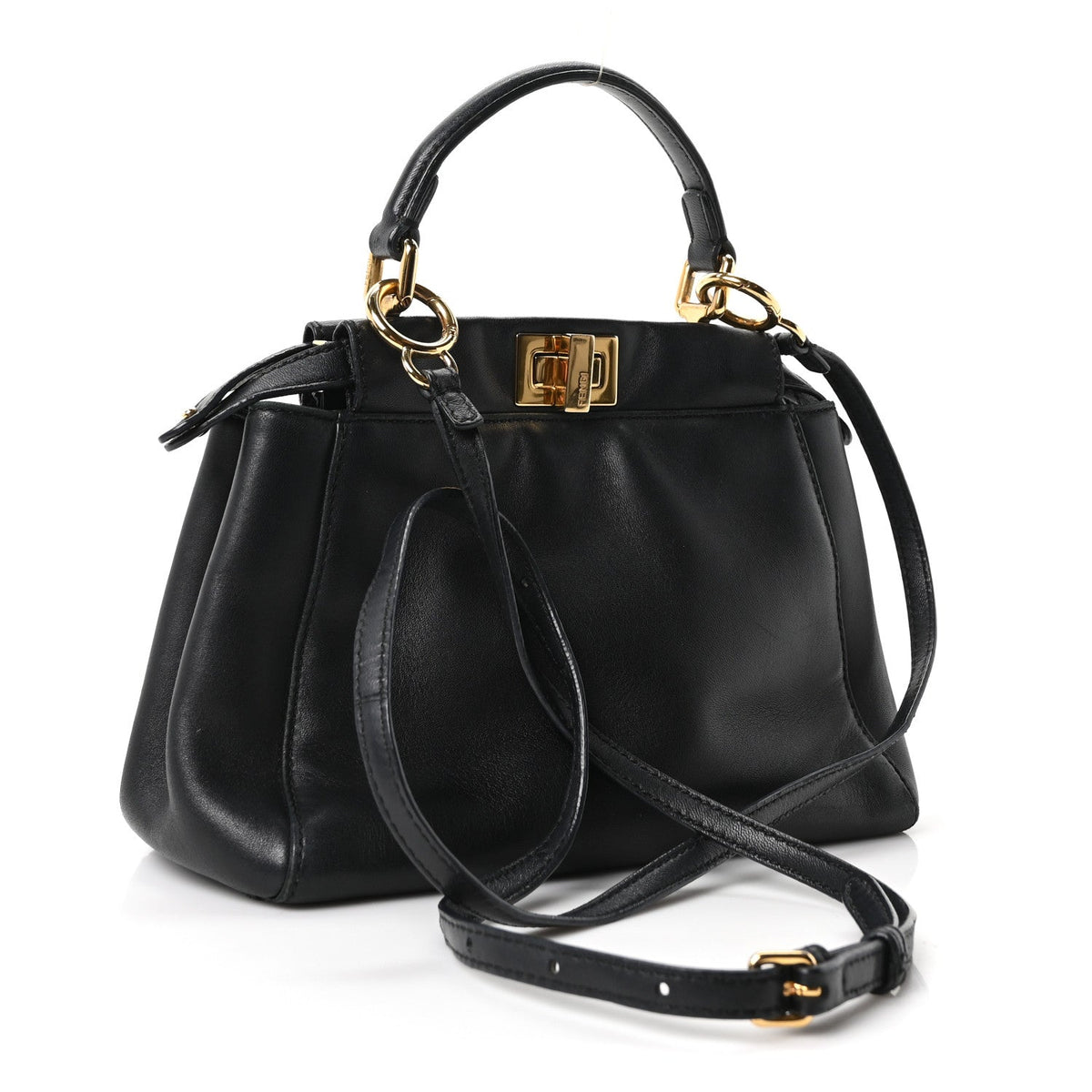 Mini Nappa Satchel Bag - Black