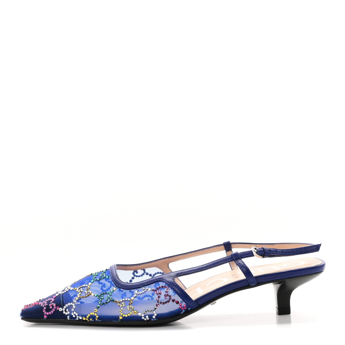 Tela Retino Nappa Charlotte Crystal GG Monogram Square G 35Mm Slingbac