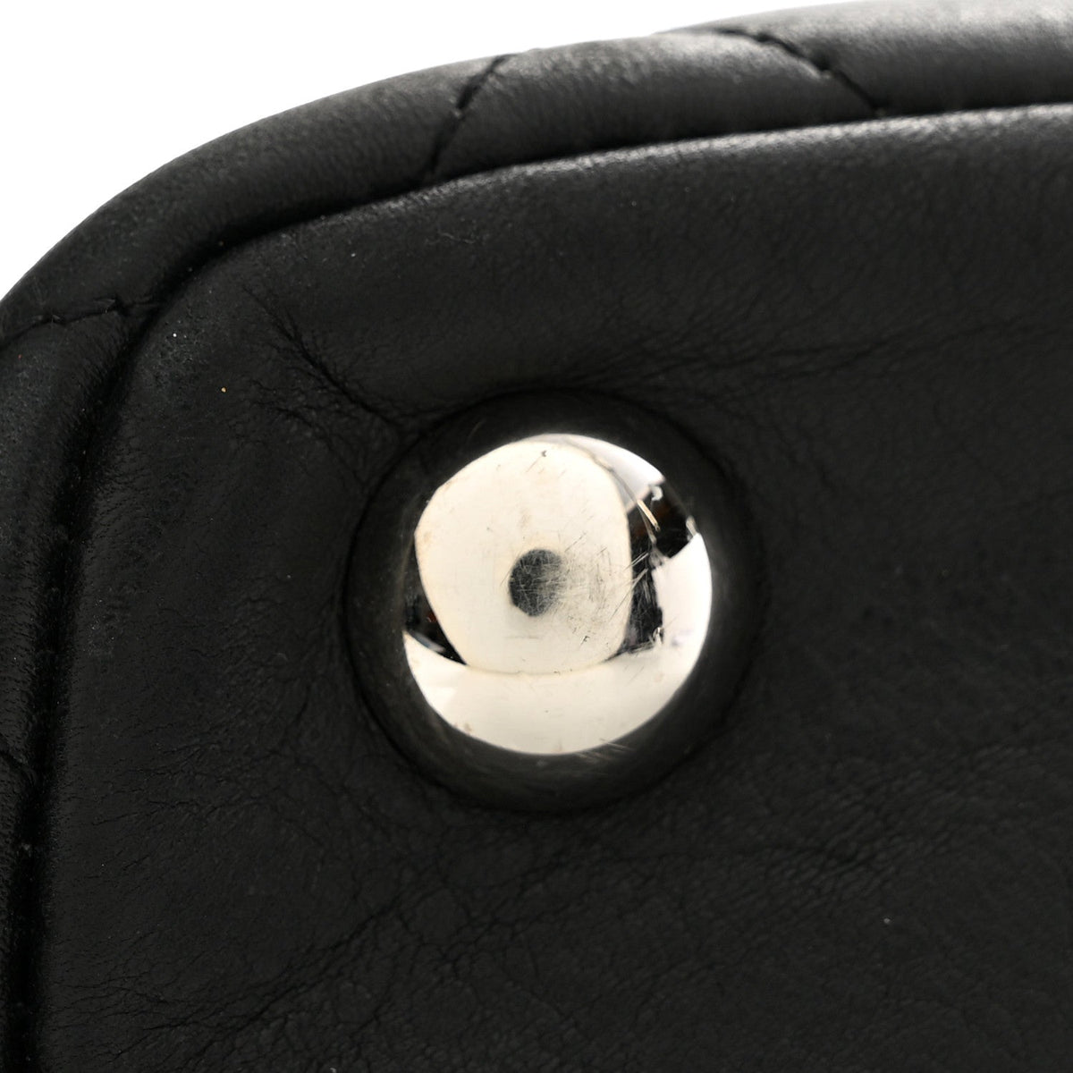 Large Quilted Calfskin Tote Bag - Black