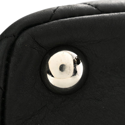 Large Quilted Calfskin Tote Bag - Black