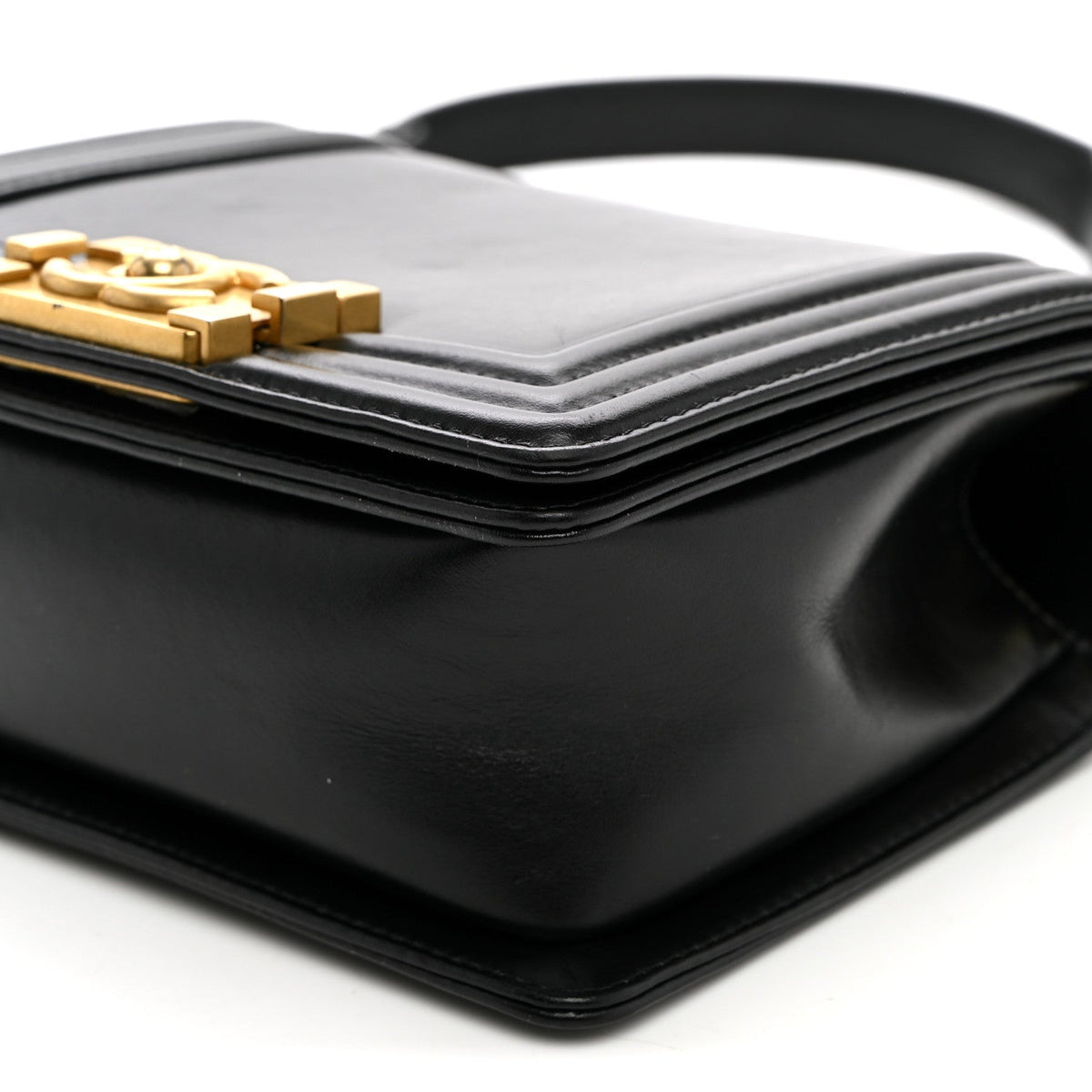 Mini Calfskin Flap Shoulder Bag - Black