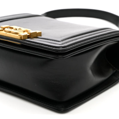 Mini Calfskin Flap Shoulder Bag - Black