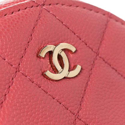 Quilted Caviar Clutch Bag - Pink
