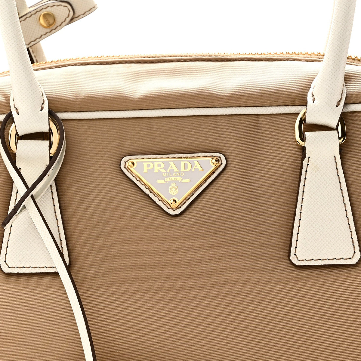 Medium Nylon Handbag - White