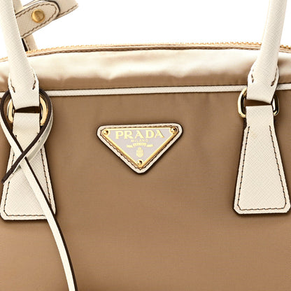 Medium Nylon Handbag - White