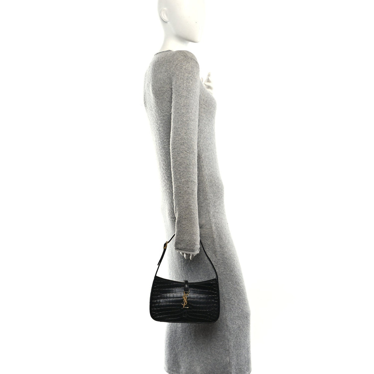 Calfskin Hobo Bag - Black