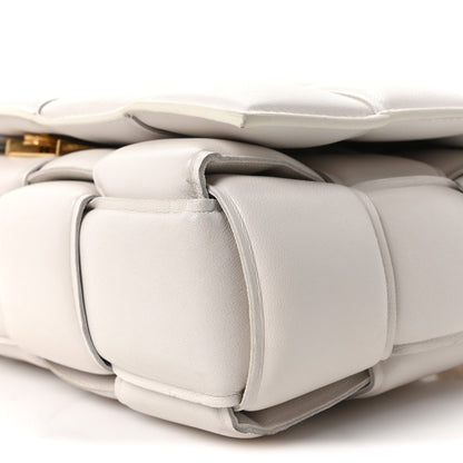 Maxi Lambskin Crossbody Bag - White