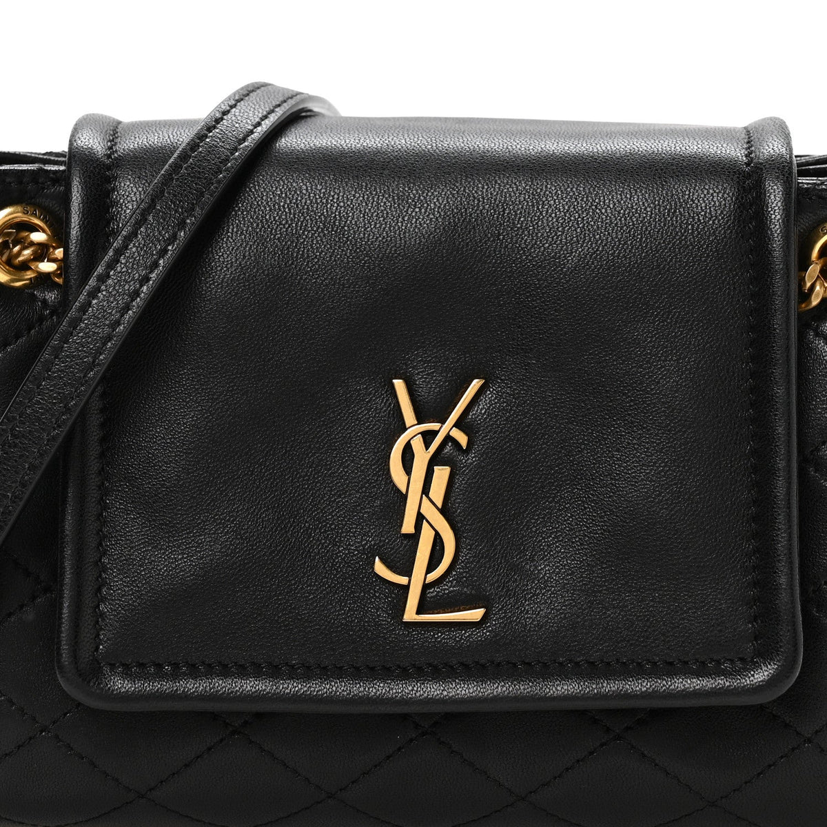 Mini Quilted Lambskin Handbag - Black