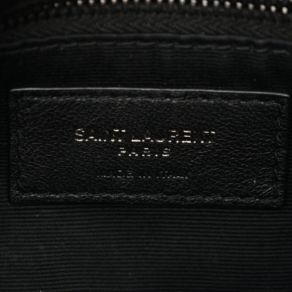 Quilted Lambskin Satchel Bag - Black