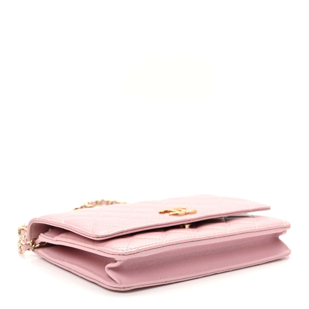 Quilted Caviar Wallet Bag - Pink