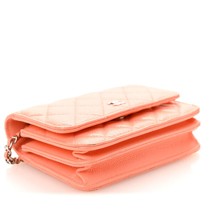 Mini Quilted Caviar Wallet Bag