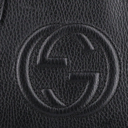 Medium Calfskin Satchel Bag - Black