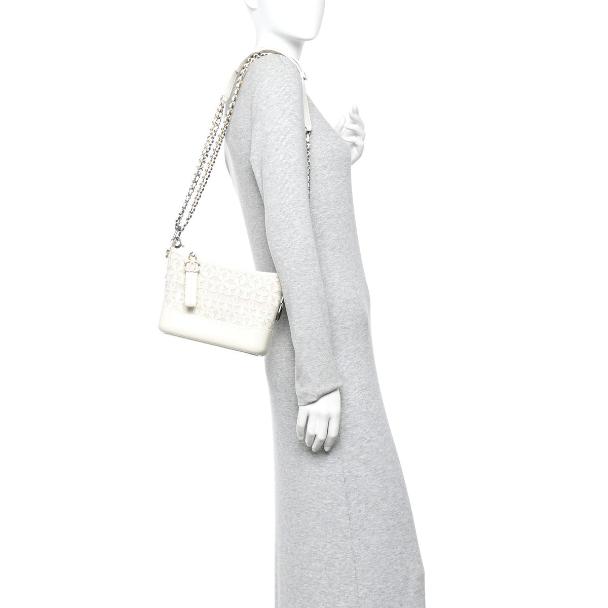 Small Calfskin Hobo Bag - White