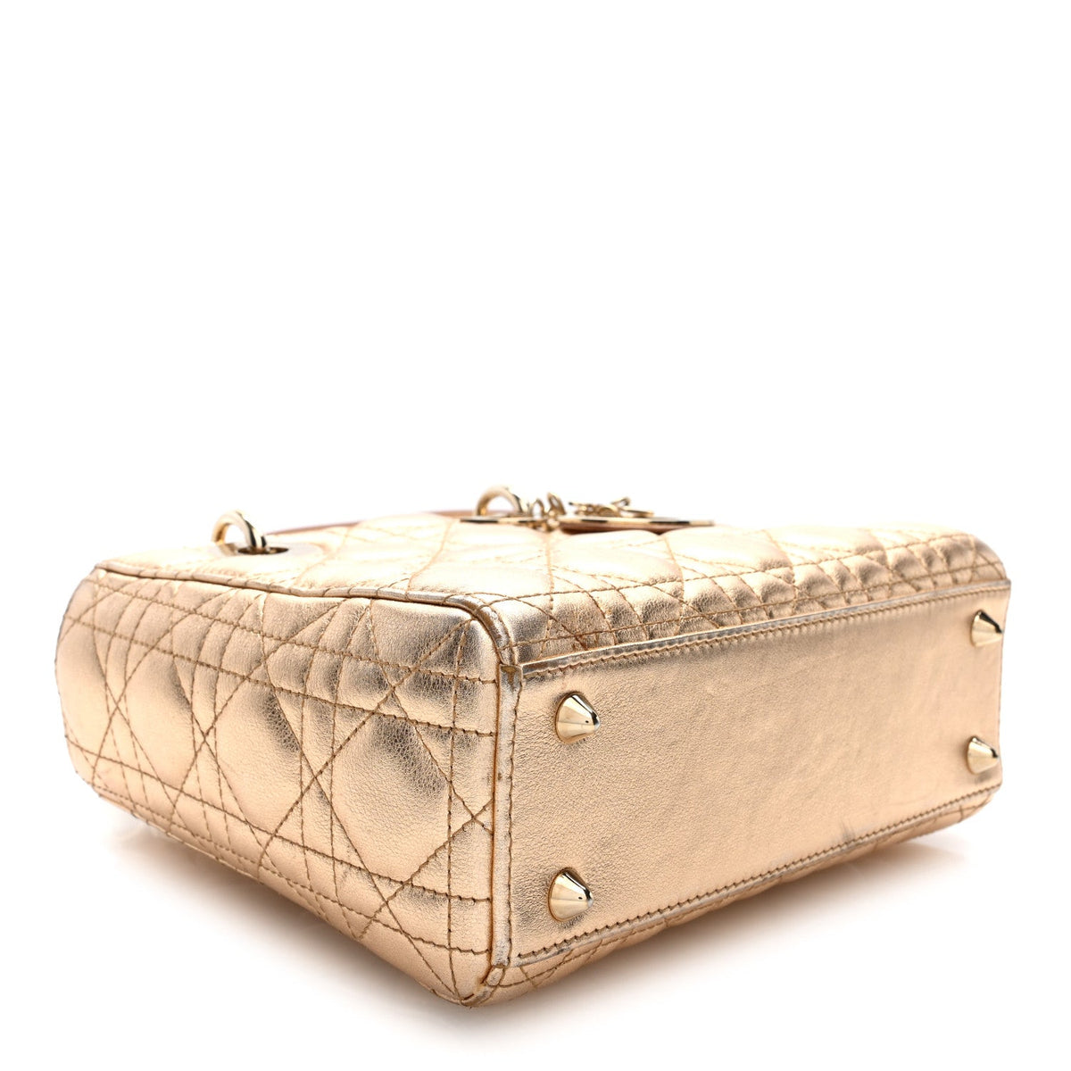Small Lambskin Handbag - Gold