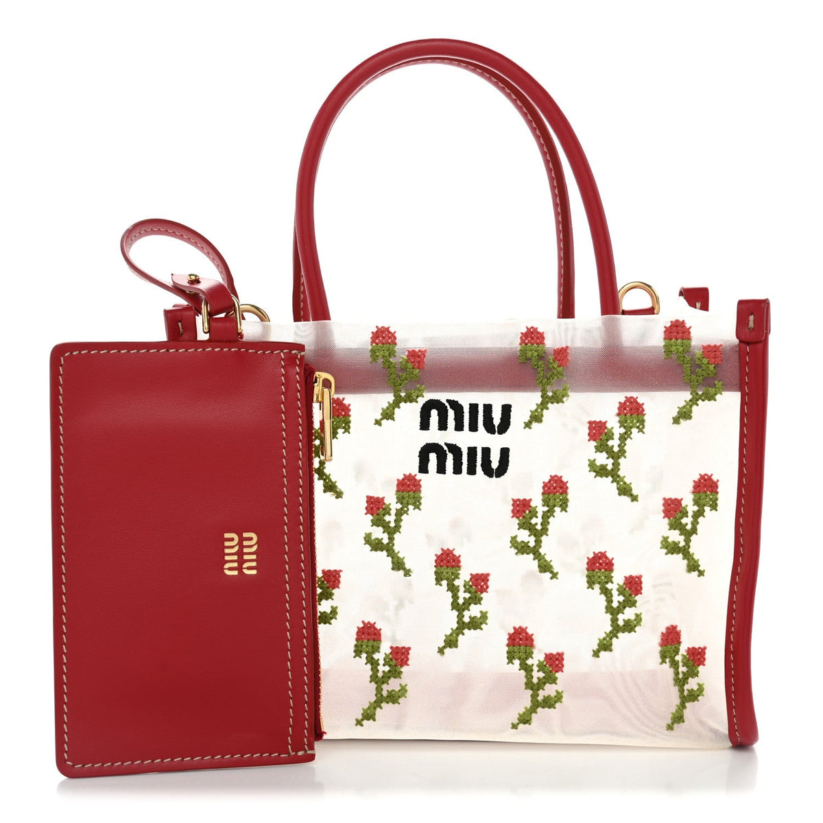 Mini Nappa Handbag - Red